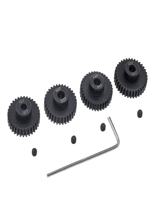 GTHELE 4pcs 48P Pinion Gear 3.175mm Set Hardened 32T 33T 34T 35T 48DP Pitch Gears RC Upgrade Part with Screwdriver - Image 3